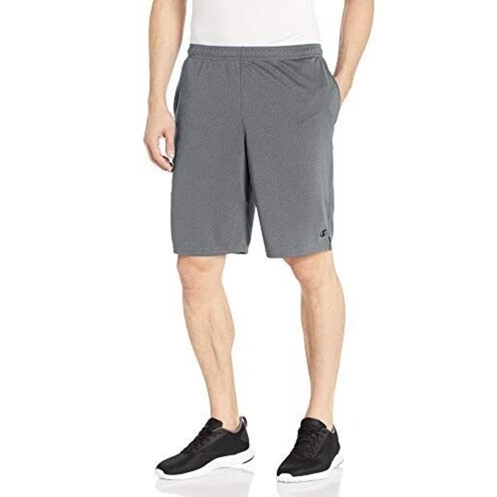 Champion Gray Double Dry Cross Training 10" Inseam Active Shorts Men's Sz Medium